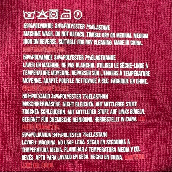 Gymshark High Waist Laser Cut Seamless Cropped Leggings. Beet Root Maroon Small - Picture 6 of 17